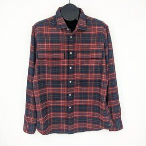 Good Man Brand Flannel Shirt Plaid Button Front Workwear Grunge Festival Size XL